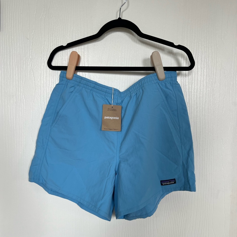 Patagonia Lagoon Blue Women's Baggies Shorts 5”